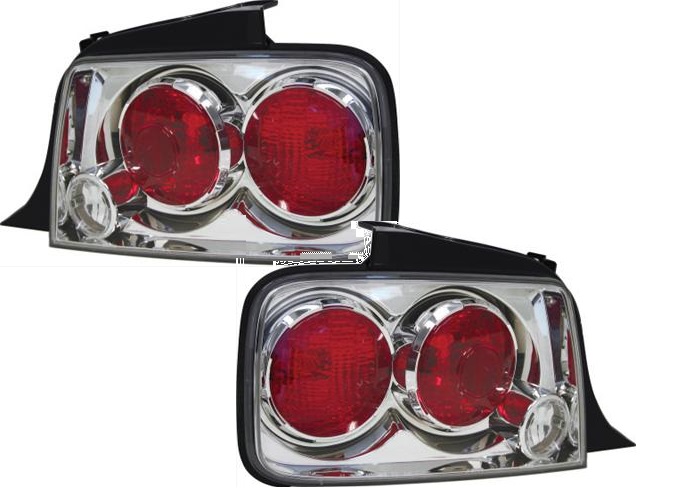 Matrix Red Eye Chrome Taillights 2005-09 Ford Mustang